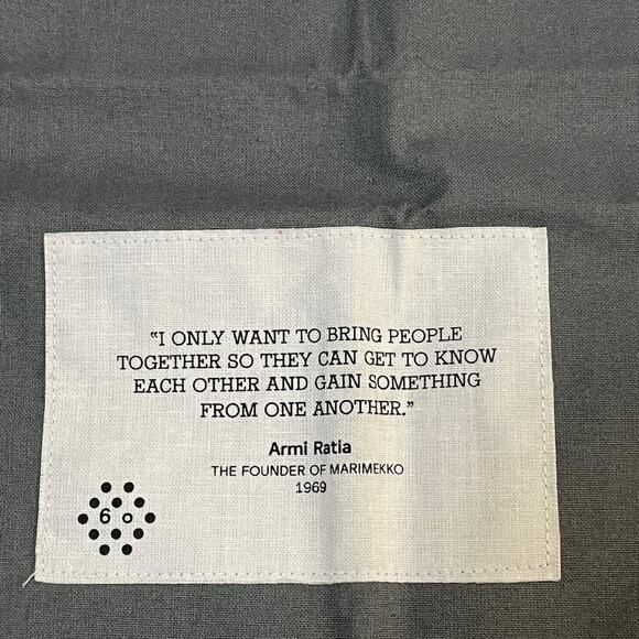 Marimekko Pieni Unikko Tote Bag Floral Poppy Canvas Shop Holiday Vacation Gray - Picture 5 of 15